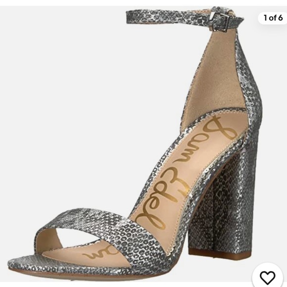 Sam Edelman Shoes - Sam Edelman Snakeprint YARO Ankle strap heels